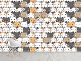 Peel and Stick Wall Mural Cute Kittens Print For Kids’ Room Decor