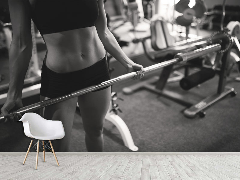 High-Quality Peel and Stick Sports Design Mural, Sports Photo Wallpaper "Motivation"