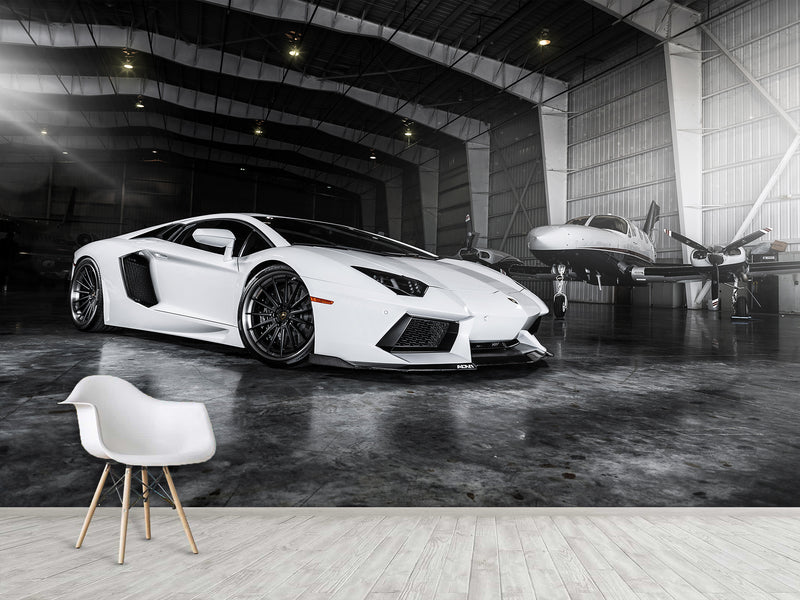 Peel and Stick Mural Lamborghini Wall Mural – Car Decal for Bedroom, Kitchen & Living Room