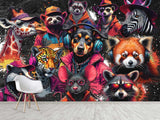 Non-Woven Wall Murals Print For Home "Cool Beasts", Decor For Bedroom, Living Room, Office