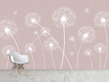 Non-Woven Minimalist Wallpaper With Dandelion Design, Photo Wallpaper For Decorating Bedroom, Living Room 🌿