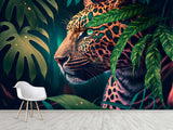 Modern Peel and Stick Photo Wallpaper for Living Room or Bedroom – "Jaguar" Wall Print