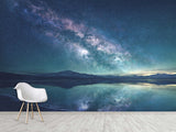 3D Peel and Stick Full Wall Mural – Milky Way Over Mountains for Living Room or Bedroom