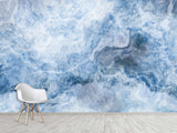 Abstract Vinyl Wallpaper Peel and Stick Wall Mural for Living Room, Office, Relax Zone "Abstract Vision of Sea Waves" 🌊