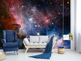 Non-Woven Wallpaper Full Wall Mural – “Star Cluster in the Infinite Universe” – Print for Bedroom or Living Room