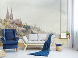 Non-Wowen Mural Full Wall Vintage Desing for Living Room or Bedroom "View of Basel, Switzerland" – William Callow