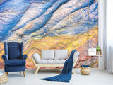 Self-Adhesive Wallpaper Mural – Abstract Art Print "Union of Yellow and Blue"