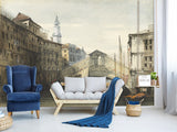 Peel and Stick Mural Vintage Style For Living Room or Bedroom - William Callow The Rialto Bridge Venice