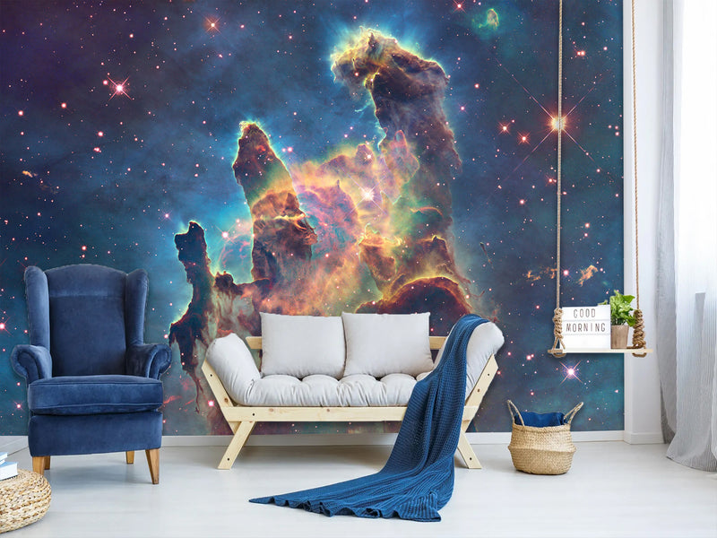 3D Peel and Stick Wall Mural – “Cosmic Fantasies” Full Wall Wallpaper