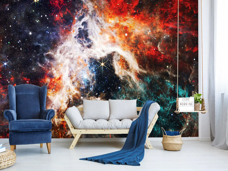 Peel and Stick Wall Mural 3D Print for Bedroom “Infinity of the Galaxy”