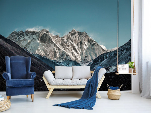 Modern Peel and Stick Full Wall Mural with "Mount Everest" Design — Stylish Desing for Office or Bedroom