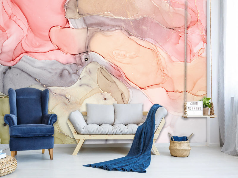 Art Wallpaper for Home Design Peel and Stick Wallpaper Abstract in Various Colors for Workspace and Office 🎨