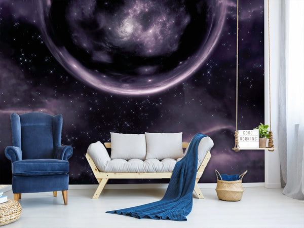 Vinyl Wallpaper Peel and Stick With An Interesting Design Of The Universe For The Living Room or Bedroom, “Sky Horizon”