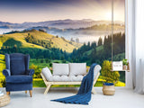 Self-Adhesive Eco Wallpaper For Bedroom, Living Room "Beauty Of The Carpathian Mountains"