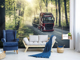 Peel and Stik Forest Road Volvo Car Wall Murals – Home Decor For Bedroom And Living Room