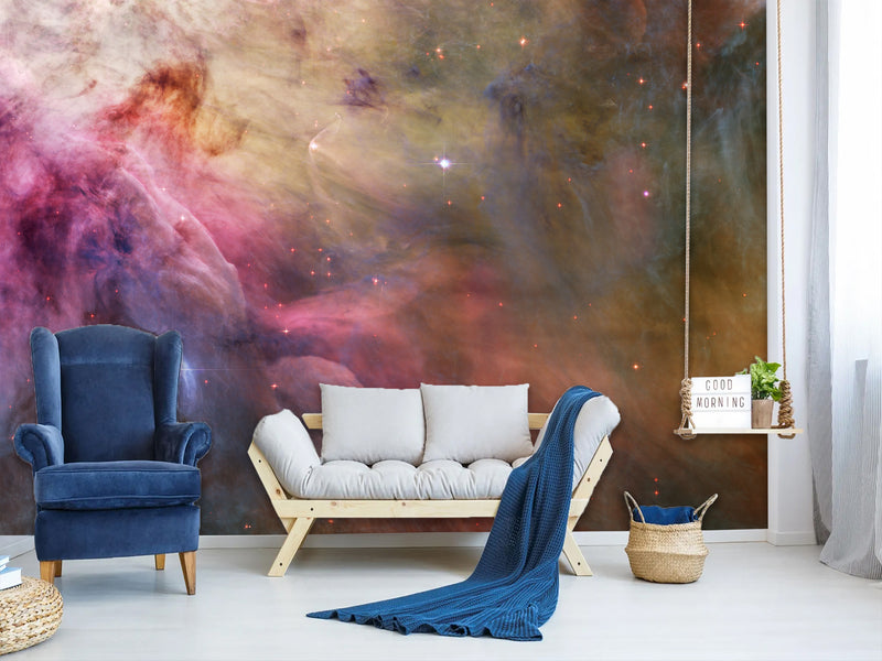 Astronomy theme – cosmic phenomena on the ceiling for stargazing at home Traditional wallpapers for the living room or bedroom 🌌