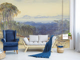 Self-Adhesive Full Wall Mural Accent French Riviera Landscape Wallpaper – Edward Lear for Living Room or Bedroom Design