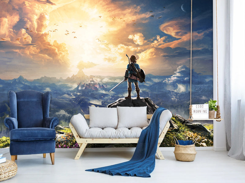 Kids wall mural self-adhesive vinyl “Zelda“, 3d wallpaper for Kids room