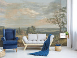 Peel And Stick Wall Mural Art Print Paul Sandby – A Distant View of Maidstone for Living Room or Bedroom Design