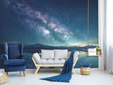 3D Peel and Stick Full Wall Mural – Milky Way Over Mountains for Living Room or Bedroom