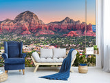 Full-Wall Peel and Stick Wallpaper with "Capitol Butte, Sedona" Design — Stylish Home Wall Mural