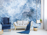 Abstract Vinyl Wallpaper Peel and Stick Wall Mural for Living Room, Office, Relax Zone "Abstract Vision of Sea Waves" 🌊