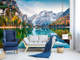 Non-Woven 3D Full Wall Wallpaper Lake Brais in Spain for Bedroom, Living Room, Reception