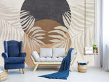 Natural Print Full Wall Vinyl Wallpaper Pell and Stick "Tropical Leaves" Desing For Office Bedroom Living Room🌿