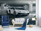 Non-Woven Wallpaper On The Wall Lamborghini Themed Wall Murals For Teen Bedroom, Kitchen, Living Room