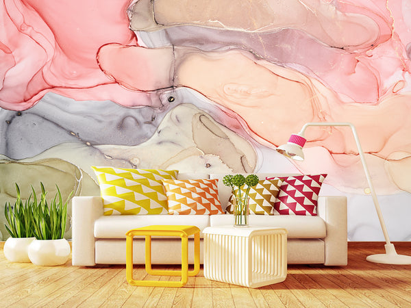 Art Wallpaper for Home Design Peel and Stick Wallpaper Abstract in Various Colors for Workspace and Office 🎨