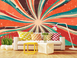 Non-Woven Full Wall Photo Wallpaper Art Design For Living Room, Workspace - Abstract Retro Dirty Grunge