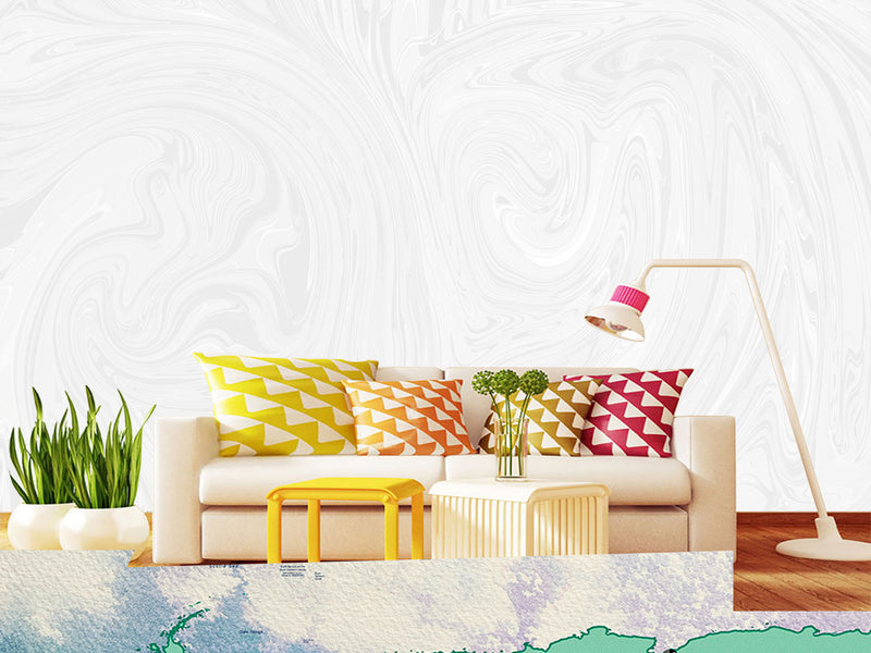 White Non-Woven Wallpaper Art Design for Living Room or Lounge Area – "White Abstraction – Modern Minimalism"