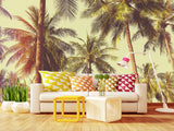 Self-Adhesive Wall Mural Print of Los Angeles Palm Trees for Living Room or Bedroom