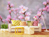 Peel and Stick Oracal film for bedroom, hall, kitchen decor “Sakura flowers”