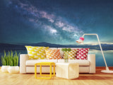 3D Peel and Stick Full Wall Mural – Milky Way Over Mountains for Living Room or Bedroom