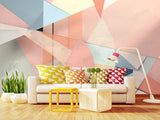 "Peel and Stick Wall Mural 'Geometric Abstraction', Decor for Office, Bedroom, Living Room"