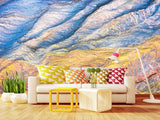 Self-Adhesive Wallpaper Mural – Abstract Art Print "Union of Yellow and Blue"