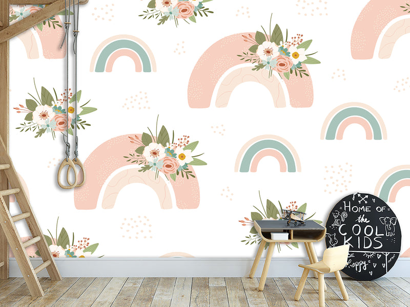 Kids photo wallpaper on the wall non-woven “Rainbow”, 3d wallpaper for Kids room