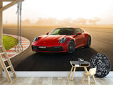 Peel and Stik Wallpaper On The Wall Red Ferrari Car 3D Wall Art For Room & Living Room