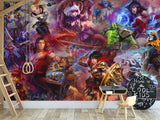 Premium Non-Woven Eco-Friendly Wall Murals – "Characters in Their Glory" Anime Style for Office or Bedroom