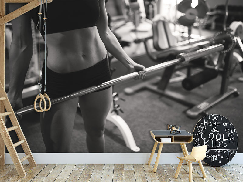 High-Quality Peel and Stick Sports Design Mural, Sports Photo Wallpaper "Motivation"