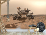 Peel & Stick Vinyl Wallpaper Space Design for Living Room or Office Print Mars Rover Wall Mural