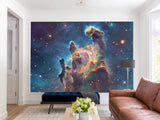 3D Peel and Stick Wall Mural – “Cosmic Fantasies” Full Wall Wallpaper