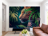 Modern Peel and Stick Photo Wallpaper for Living Room or Bedroom – "Jaguar" Wall Print