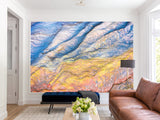 Self-Adhesive Wallpaper Mural – Abstract Art Print "Union of Yellow and Blue"