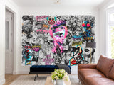 Traditional Wall Mural "Urban Style Street Art Wallpaper", Decor for Bedroom, Living Room, Teen Room 🎨