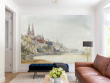 Non-Wowen Mural Full Wall Vintage Desing for Living Room or Bedroom "View of Basel, Switzerland" – William Callow