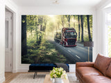 Peel and Stik Forest Road Volvo Car Wall Murals – Home Decor For Bedroom And Living Room