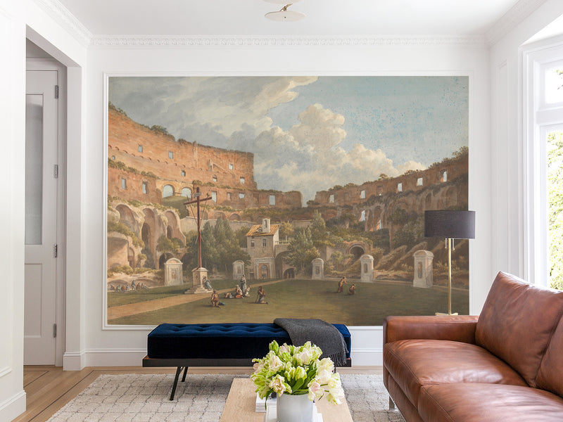 Wall mural in the living room, Traditional wallpaper with John Warwick Smith - Colosseum, Rome