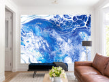High-Quality Wallpaper With Abstract Design Vinyl Wallpaper Peel and Stick Eco-Paint Wall Mural For Bedroom, Living Room 'Abstraction: Blue Fantasy' 🌌
